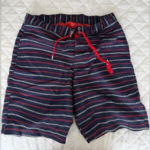 Lands End mens swim trunks sz M (32-34) nautical